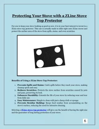 Protecting Your Stove with a ZLine Stove Top Protector