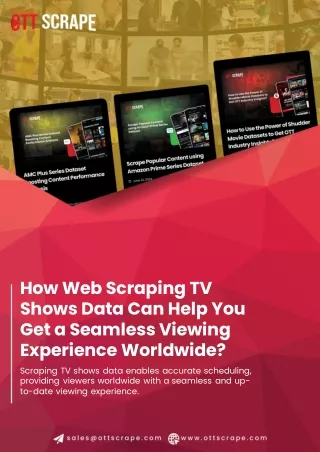 How Web Scraping TV Shows Data Can Help You Get a Seamless Viewing Experience Worldwide