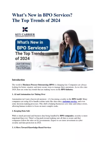 What’s New in BPO Services The Top Trends of 2024