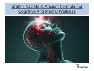 Brahmi Vati Gold Ancient Formula For Cognitive And Mental Wellness