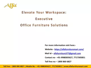 Elevate Your Workspace - Executive Office Furniture Solutions