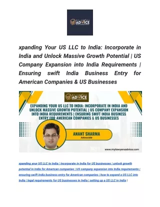 Expanding Your US LLC to India_ Incorporate in India and Unlock Massive Growth Potential _ US Company Expansion into Ind