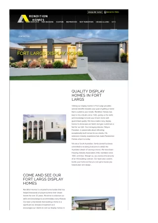 Fort Largs Display Homes