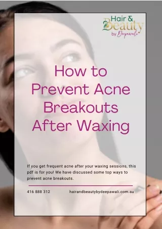 How to Prevent Acne Breakouts After Waxing