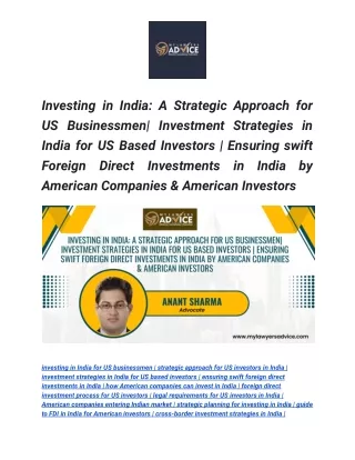 Investing in India_ A Strategic Approach for US Businessmen_ Investment Strategies in India for US Based Investors _ Ens
