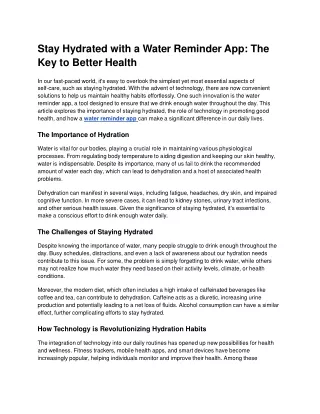 _water reminder app