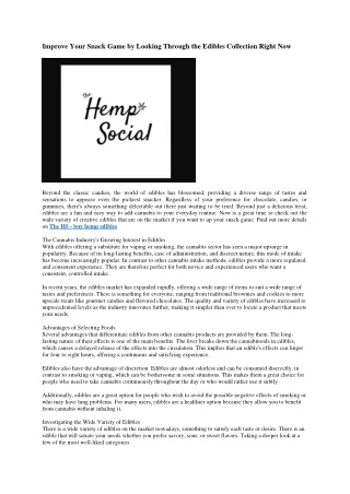 12 THC Edibles - The Hemp Social