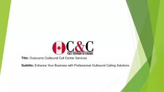 Outsource Outbound Call Center Services