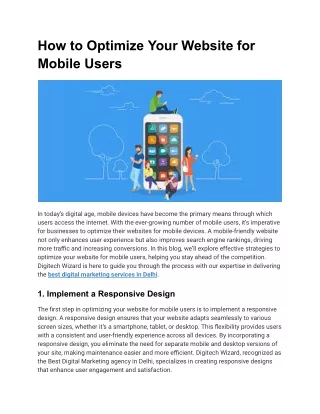 How to Optimize Your Website for Mobile Users