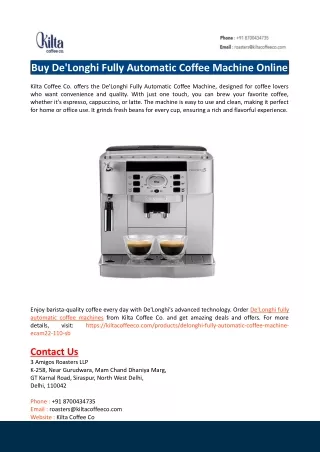 De'Longhi Fully Automatic Coffee Machine