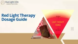 Red Light Therapy Dosage Guide