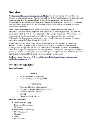 Intracranial Pressure Monitoring Devices Market  Role of Artificial Intelligence