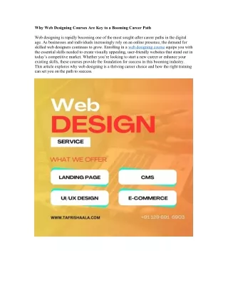 web designing course