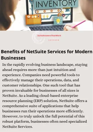 Enhance Your Business with Expert NetSuite Services