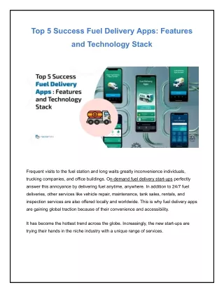Top 5 Success Fuel Delivery Apps_ Features and Technology Stack