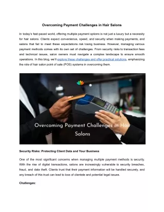 Overcoming Payment Challenges in Hair Salons