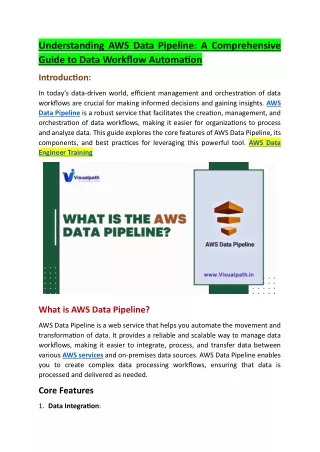 AWS Data Engineering with Data Analytics Online Training in Hyderabad 2024