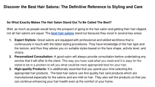 Top 5 Best Hair Salons | Explore Let's Transform Salon for Hair, Nails, and Beau