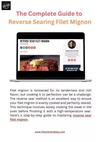 The Complete Guide to Reverse Searing Filet Mignon