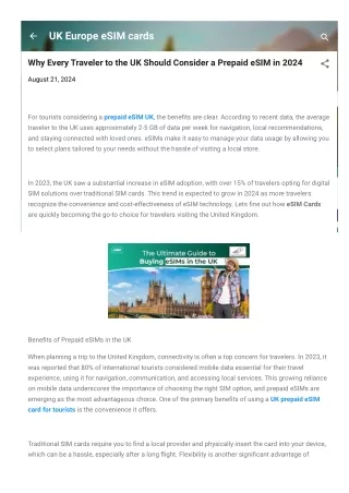 Grab the Best UK Prepaid eSIM Cards for Tourists