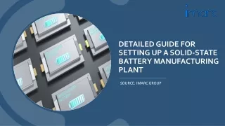 Solid-State Battery Manufacturing Plant Project Report Setup Cost