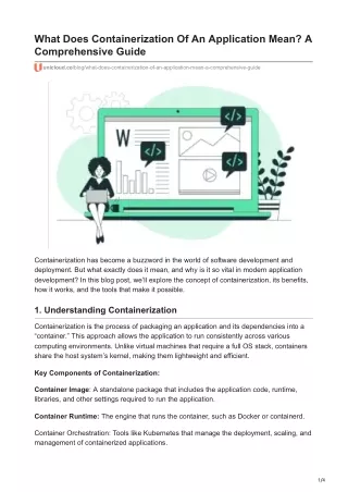 What Does Containerization Of An Application Mean? A Comprehensive Guide