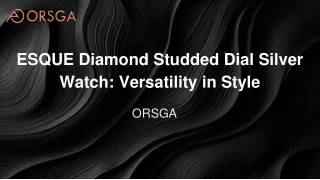 ESQUE Diamond Studded Dial Silver Watch_ Versatility in Style