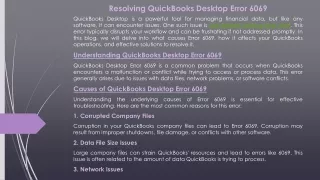 QuickBooks Desktop Error 6069: Quick Fixes