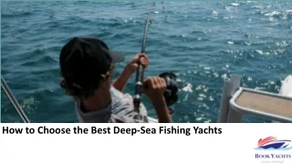 How to Choose the Best Deep-Sea Fishing Yachts