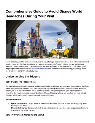 Comprehensive Guide to Avoid Disney World Headaches During Your Visit