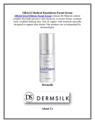 OBAGI Medical Elastiderm Facial Serum, dermsilk