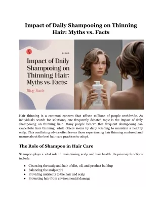 Impact of Daily Shampooing on Thinning Hair_ Myths vs. Facts