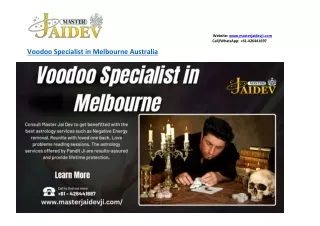 Voodoo Specialist in Melbourne Australia
