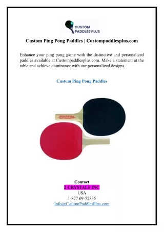 Custom Ping Pong Paddles | Custompaddlesplus.com