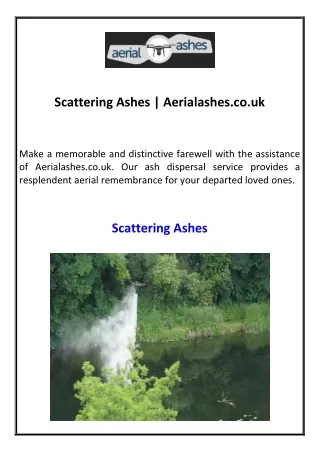 Scattering Ashes  Aerialashes.co.uk