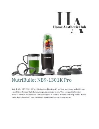 NutriBullet NB9-1301K Pro