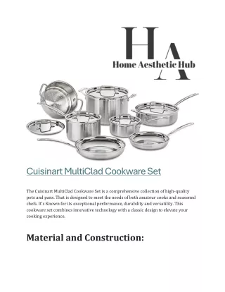 Cuisinart MultiClad Cookware Set