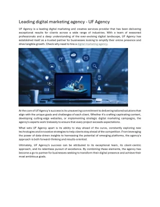 Leading digital marketing agency