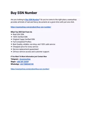 Top 22 Tips With Buy SSN Number