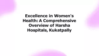 Best Gynecologist Hospital in Kukatpally - Harsha Hospitals  Comprehensive Care