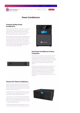 Power Conditioners