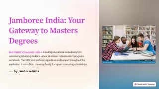 Elevate Your Career with Top Master's Courses in India