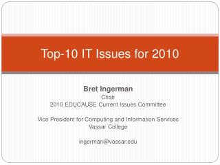Top-10 IT Issues for 2010