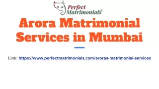 Arora Matrimonial Services in Mumbai