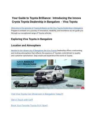 Your Guide to Toyota Brilliance_  Introducing the Innova Crysta Toyota Dealership in Bangalore  - Viva Toyota