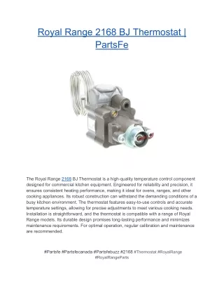 Royal Range 2168 BJ Thermostat _ PartsFe