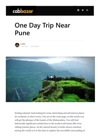 one day trip near pune for family