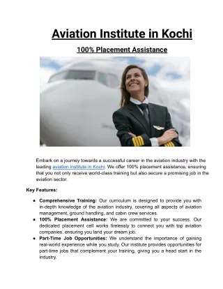 Aviation Institute in Kochi