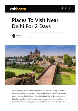 2 days trip near delhi