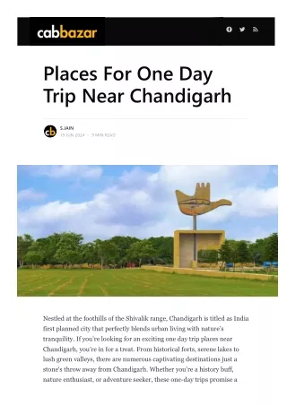 one day trip near chandigarh